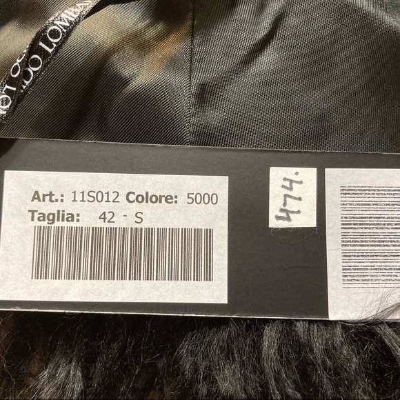 Guido Lombardi Made in Italy Leather Fur Black Shawl Scarf - Picture 4 of 8